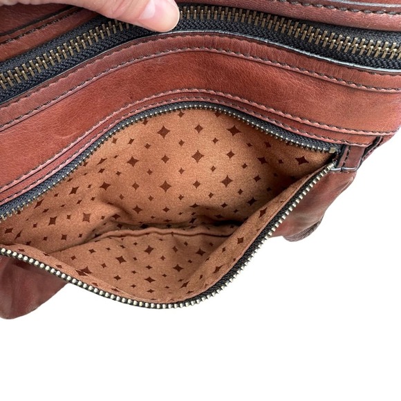 Fossil Leather Crossbody Bag Womens Purse Soft Leather Brown Boho - Picture 8 of 16